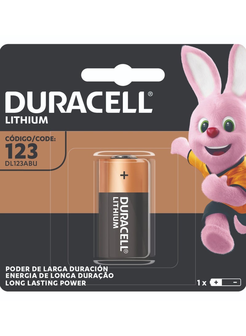 دوراسيل بطارية ليثيوم 3 فولت من دوراسيل CR 123 - عبوة من قطعة واحدة - Image 1