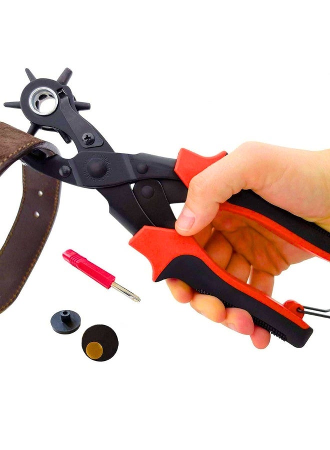 Puncher Tool Drift Punches Leather Hole Punch for Belt, Watch Bands, Saddles, Straps and More, Professional Leather & Fabric Hole Puncher for Crafts & DIY, Belt Hole Puncher, Punch Plier - Image 1