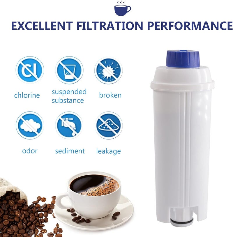 Mixfeer 4Pcs Coffee Replacement Filter Cartridge Replacement Filter Coffee Filter Compatible with Delonghi DSL C002 Maker Machine Coffee Machine Accessory Water Filter for Coffee Maker - Image 2