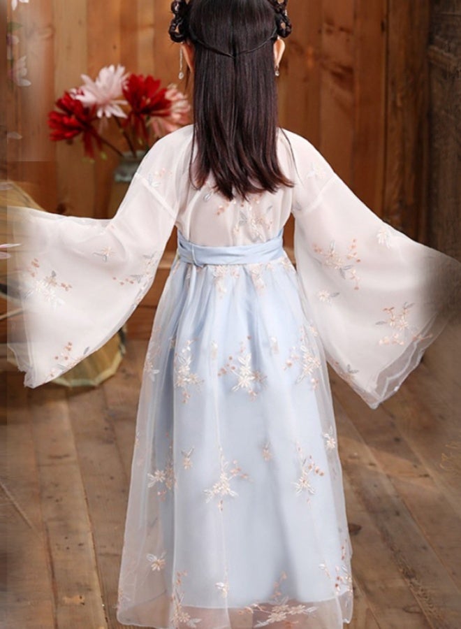 LiangSanZhi Girl's Ancient Chinese Hanfu  High-Waisted Fairy Dress Traditional Costume for Kids, Princess & Maiden Role Play, Stage Performance - Image 3