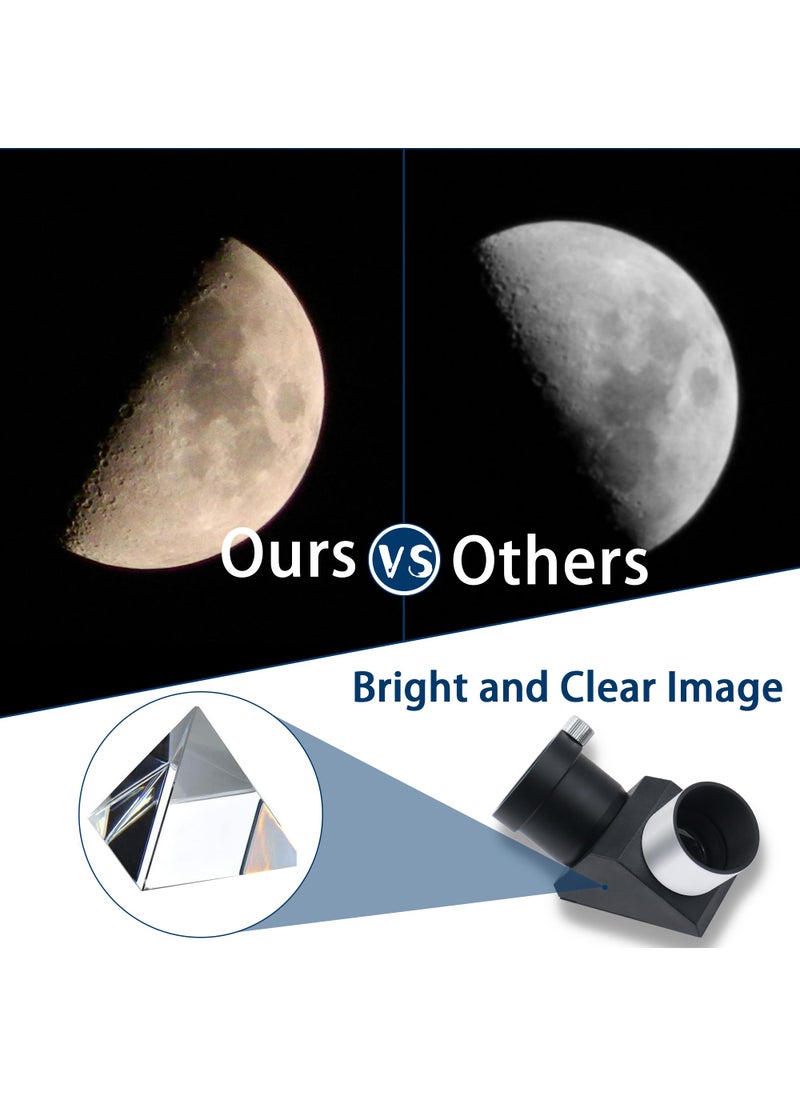 Astromania Astromania 1.25" 90-Degree Erecting Prism Optical Prism Inside Rather Than a Mirror which Makes Your Image Clear and Sharp  - Image 4