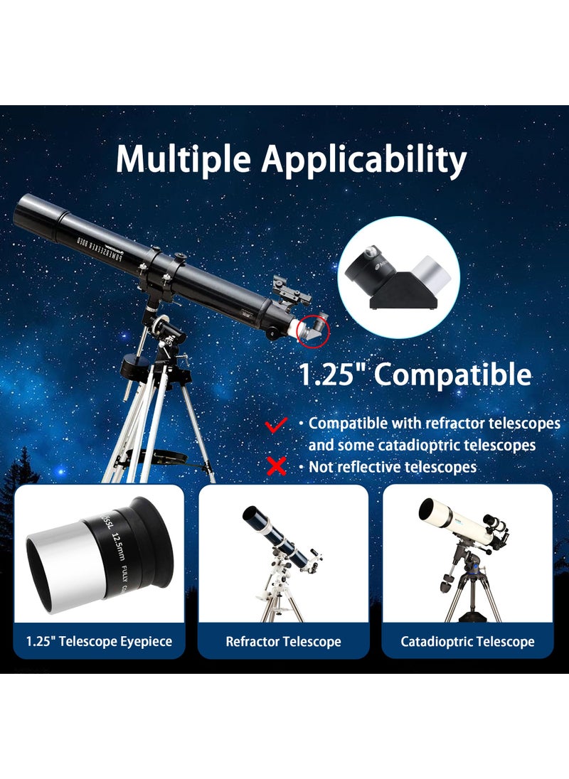 Astromania Astromania 1.25" 90-Degree Erecting Prism Optical Prism Inside Rather Than a Mirror which Makes Your Image Clear and Sharp  - Image 3