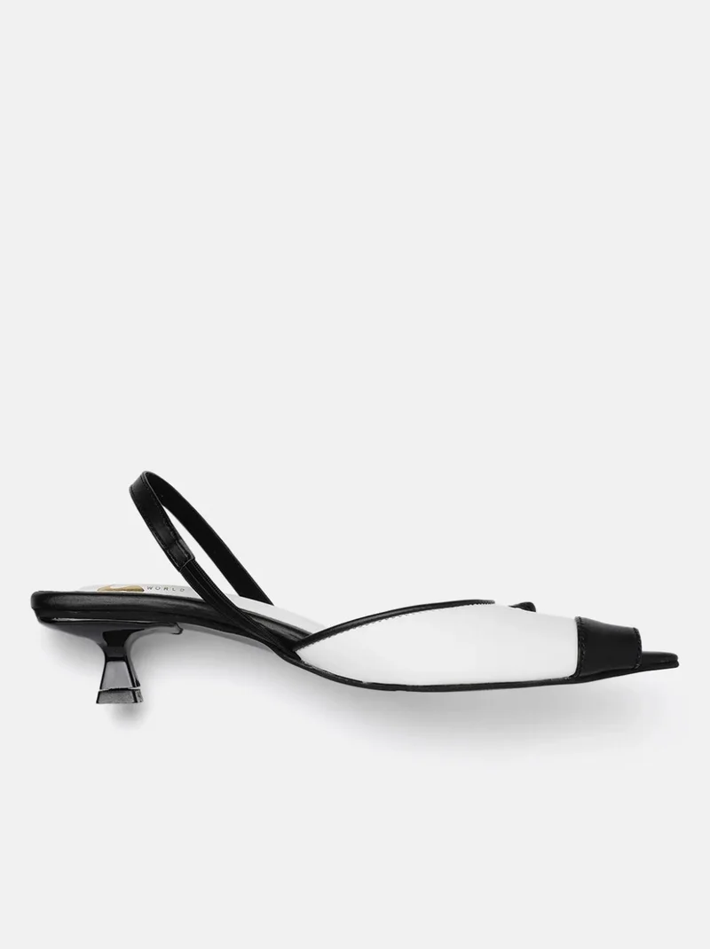 زوري وورلد كابوتشينو بكعب قطة مدبب . بوصة أبيض وأسود نباتي فاخر لراحة طوال اليوم للاجتماعات المكتبية والمناسبات الاحتفالية أو وجبات الغداء الذكية في عطلة نهاية الأسبوع