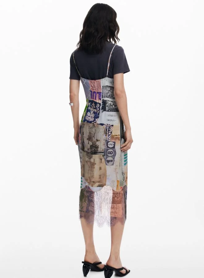 DESIGUAL multicolored collage Collage Dress 2 in 1 for Women | Best Price UAE