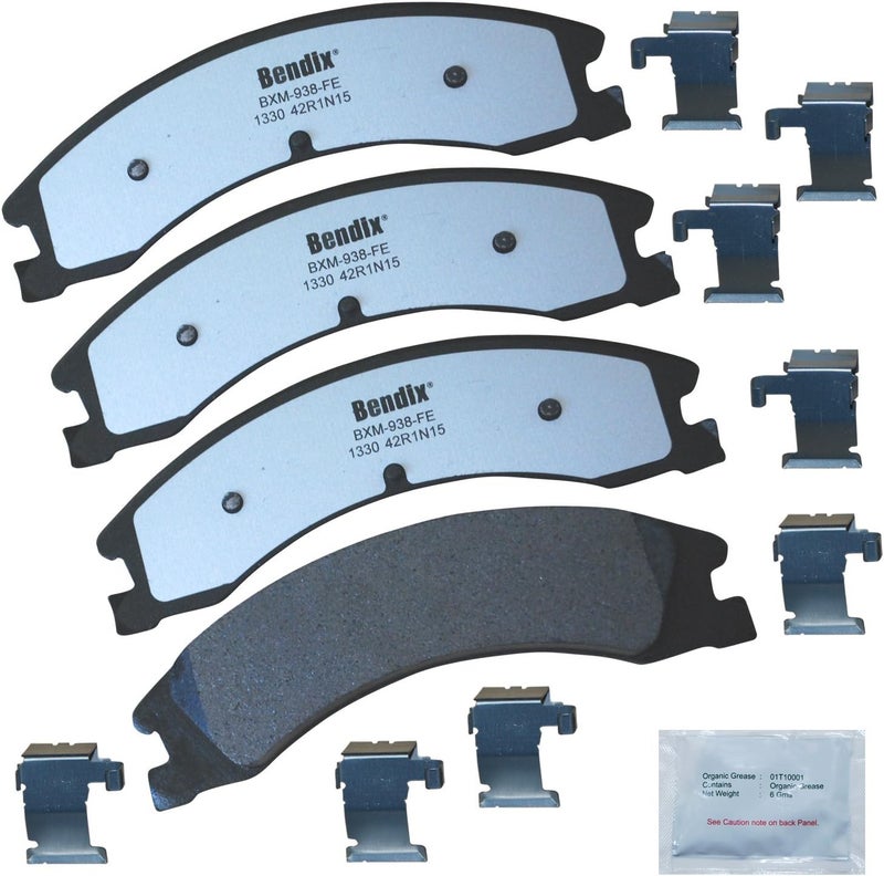Bendix Fleet Metlok MKD1330FM Semi-Metallic Rear Brake Pads for Ford E-450 Super Duty 2019-2008, E-450 Super Duty 2024-2021 - Image 1