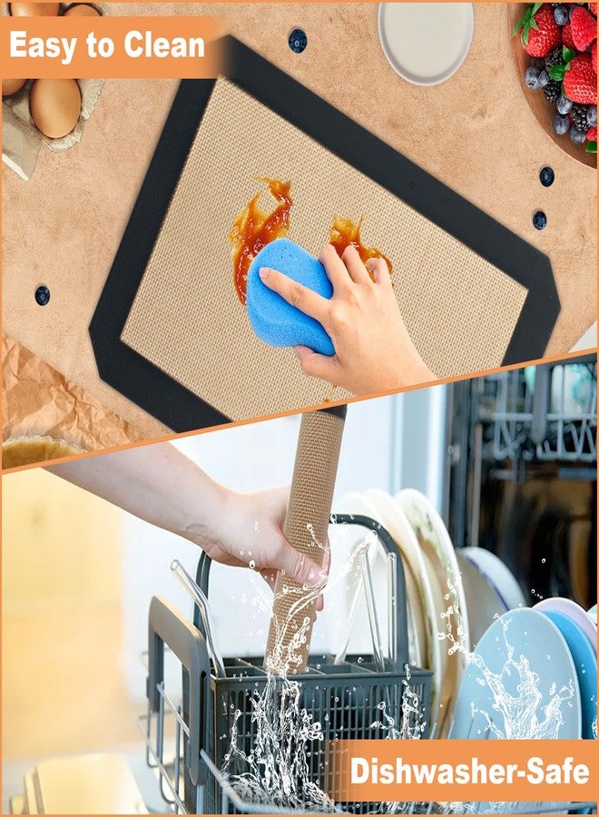 HANWRAPS Silicone Baking Mat,Silicone Mat,2 Pack Reusable Non-Stick Baking Mat,Food Safe Silicone Mats for Baking, Oven Baking Sheet for Making Cookies, Macaroons, Bread,(11.8"L x 8.3"W) - Image 4