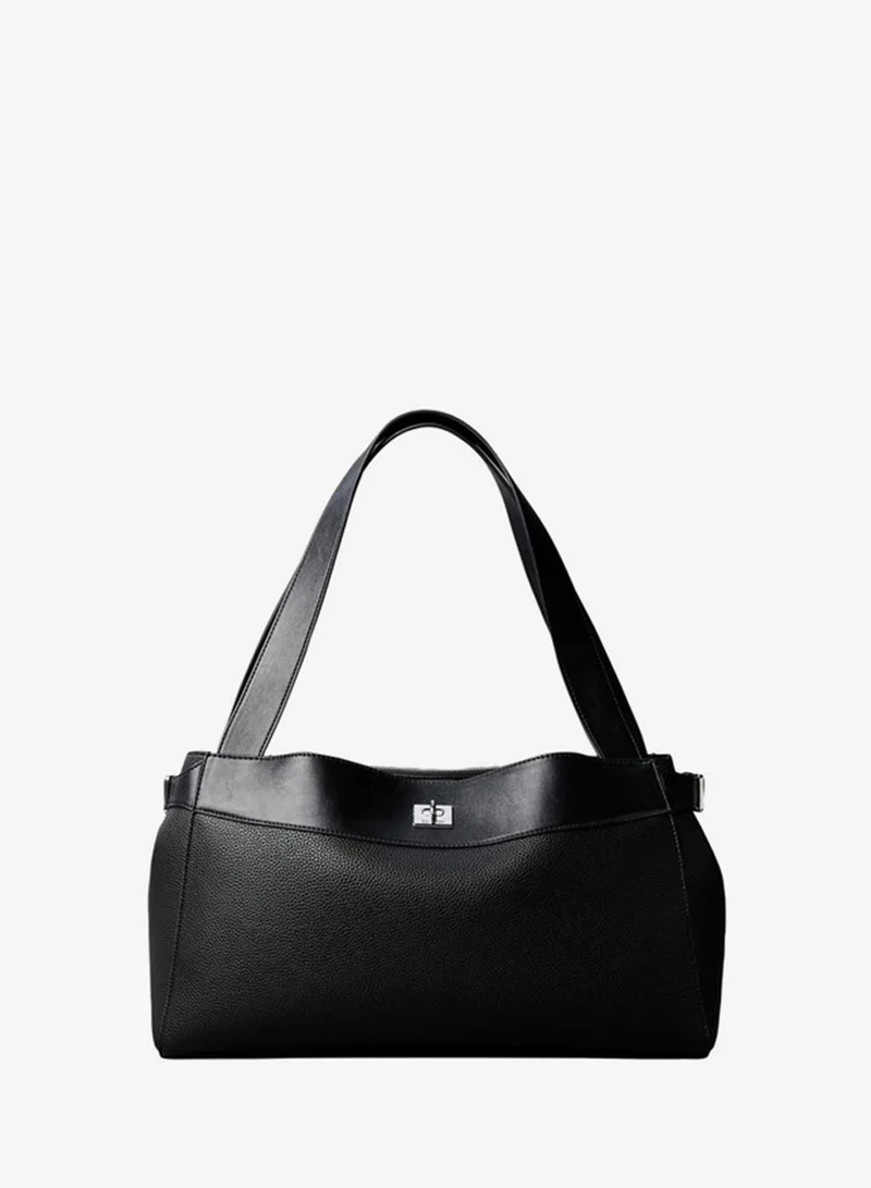 Signature Turn-Lock Tote Bag