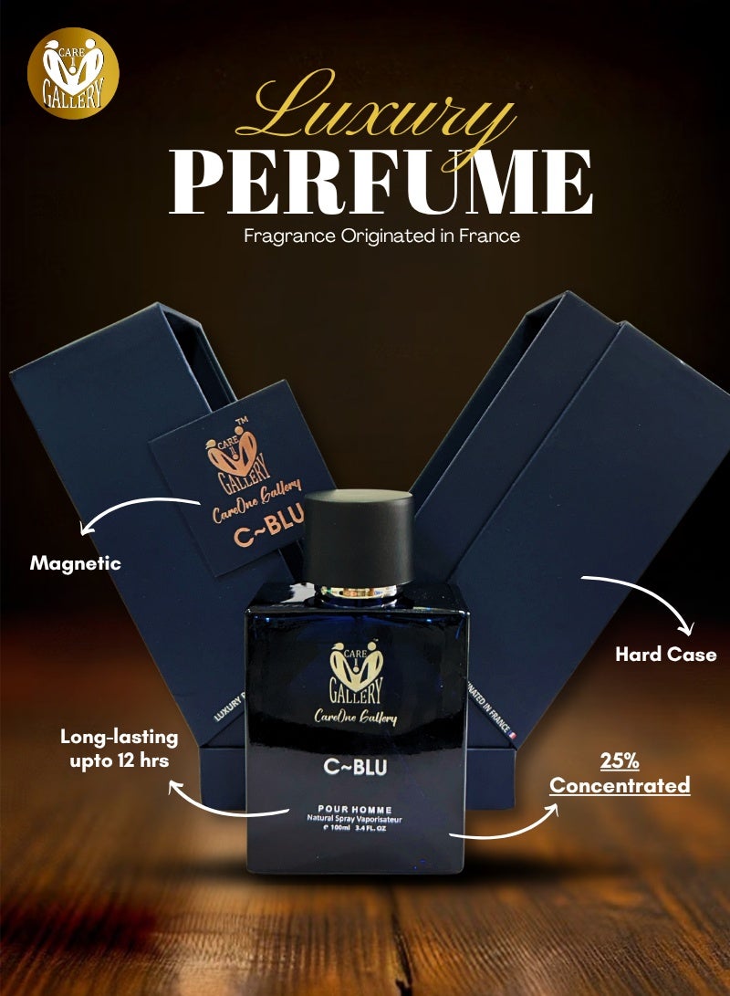 معرض كير وان عطر كير ون جاليري سي ~ بلو للجنسين أو دو برفيوم | فاخر | يدوم 12 ساعة | أفضل عطر للاستخدام اليومي | هدية للرجال والنساء 100 مل | كير ون جاليري - Image 1