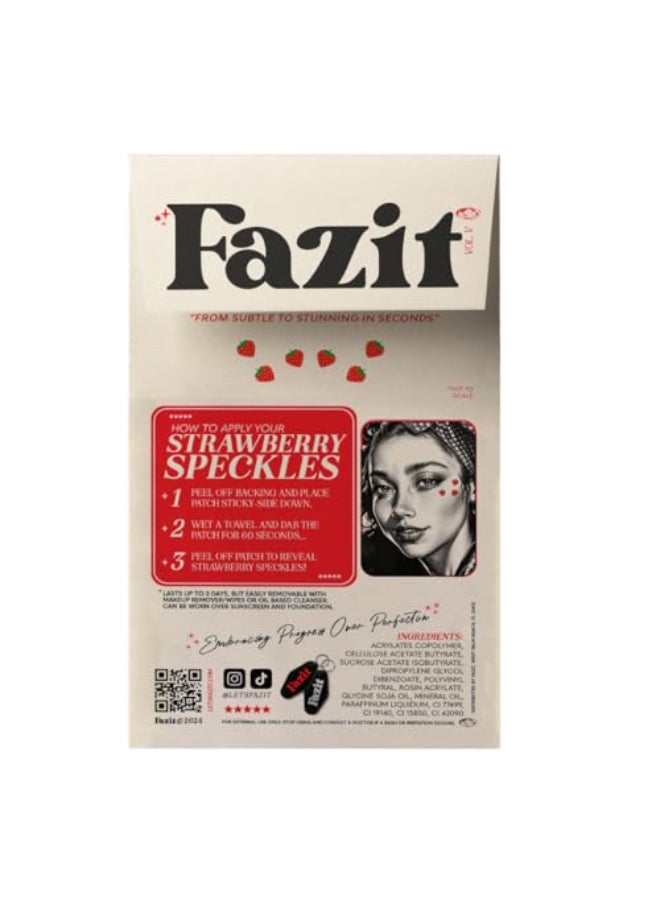 Fazit Makeup Patches Strawberry Speckles Glow Up MakeUp Patches Cute Glitter Makeup Accessories for Women Cosmetic Glitter for Face - Image 3