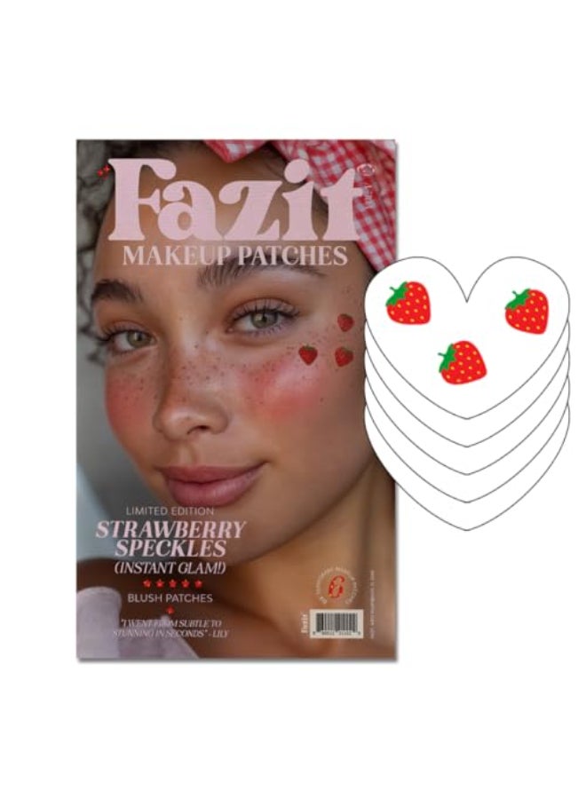 Fazit Makeup Patches Strawberry Speckles Glow Up MakeUp Patches Cute Glitter Makeup Accessories for Women Cosmetic Glitter for Face - Image 1
