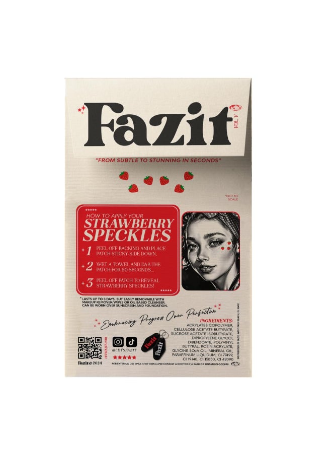 Fazit Makeup Patches Strawberry Speckles Glow Up MakeUp Patches Cute Glitter Makeup Accessories for Women Cosmetic Glitter for Face - Image 4