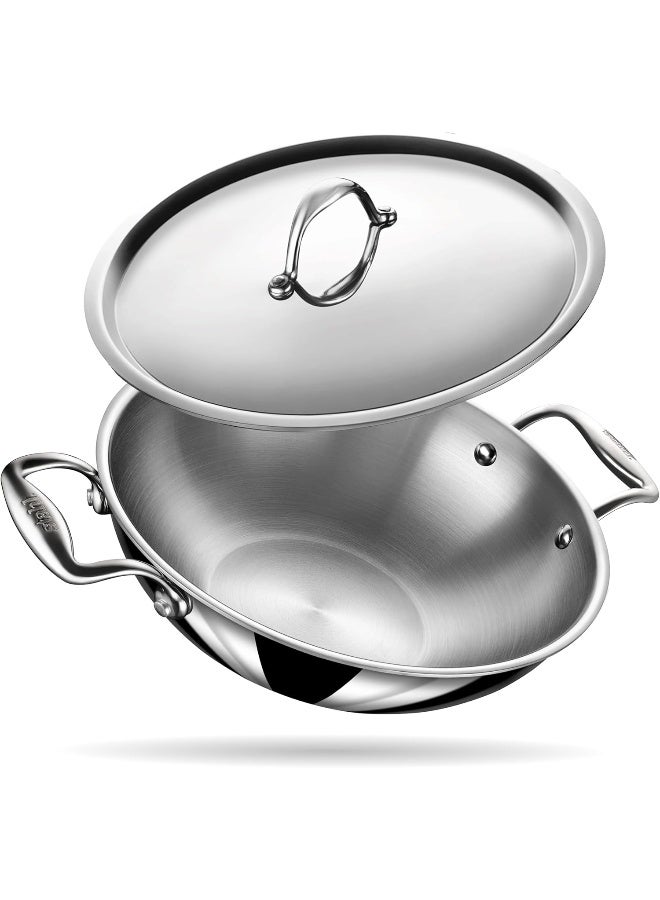 Stahl قدر ستال ثلاثي الفولاذ المقاوم للصدأ مع غطاء - Image 1