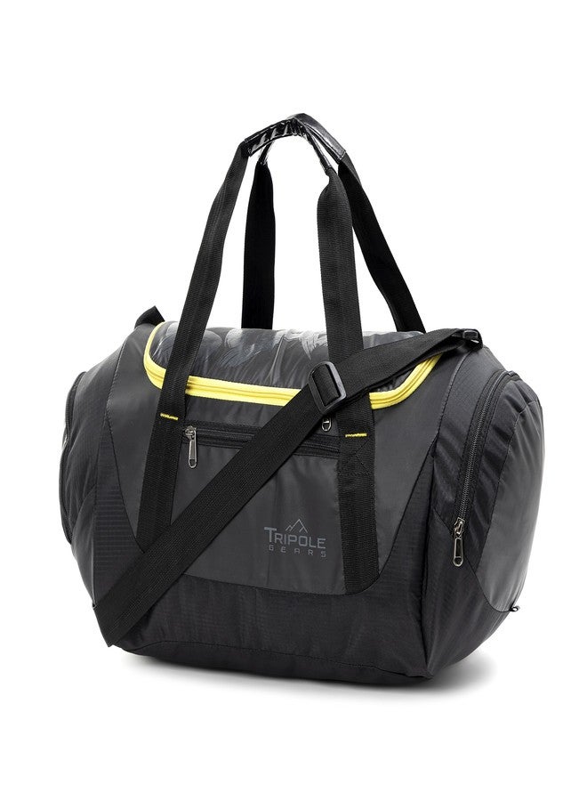 Tripole Blaze Gym Bag and Sports Duffel Bag with Ventilated Shoe Compartment | Unisex | Multi-Utility | 35 litres (Black and Yellow) - Image 3