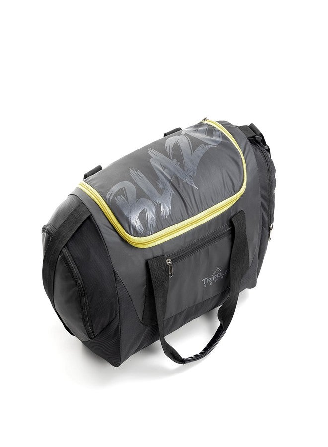 Tripole Blaze Gym Bag and Sports Duffel Bag with Ventilated Shoe Compartment | Unisex | Multi-Utility | 35 litres (Black and Yellow) - Image 2