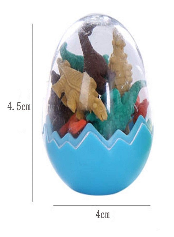 Fevoila 48 Pcs Mini Dinosaur Erasers with 6 Dinosaur Eggs for Party Favors Stocking Fillers Daily Prizes Gift Filling Stocking Fillers Easter Egg Stuffers - Image 2