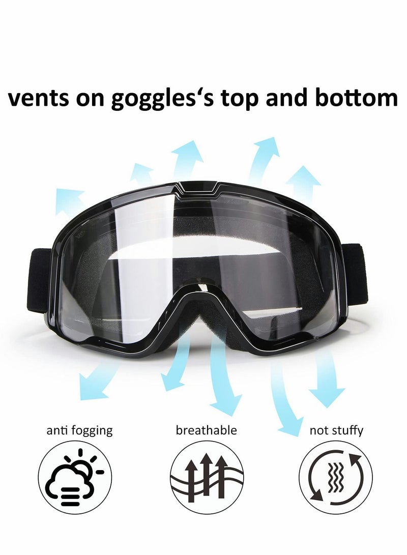 Y&D Motorcycle Goggles Detachable Face Mask, Mask Full Face, Protective Gear Compatible with Helmet for Men Women Kids Youth, Clear ATV Dirt Bike  - Image 3