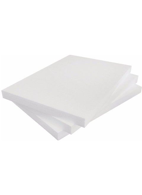 CRAFT MAGIC, A4 Craft Foam Blocks, Polystyrene Foam Brick, Rectangle Styrofoam Block, Craft Foam Board Sheets for Craft, Art Sculpting, Modeling, DIY School, Pack of 3