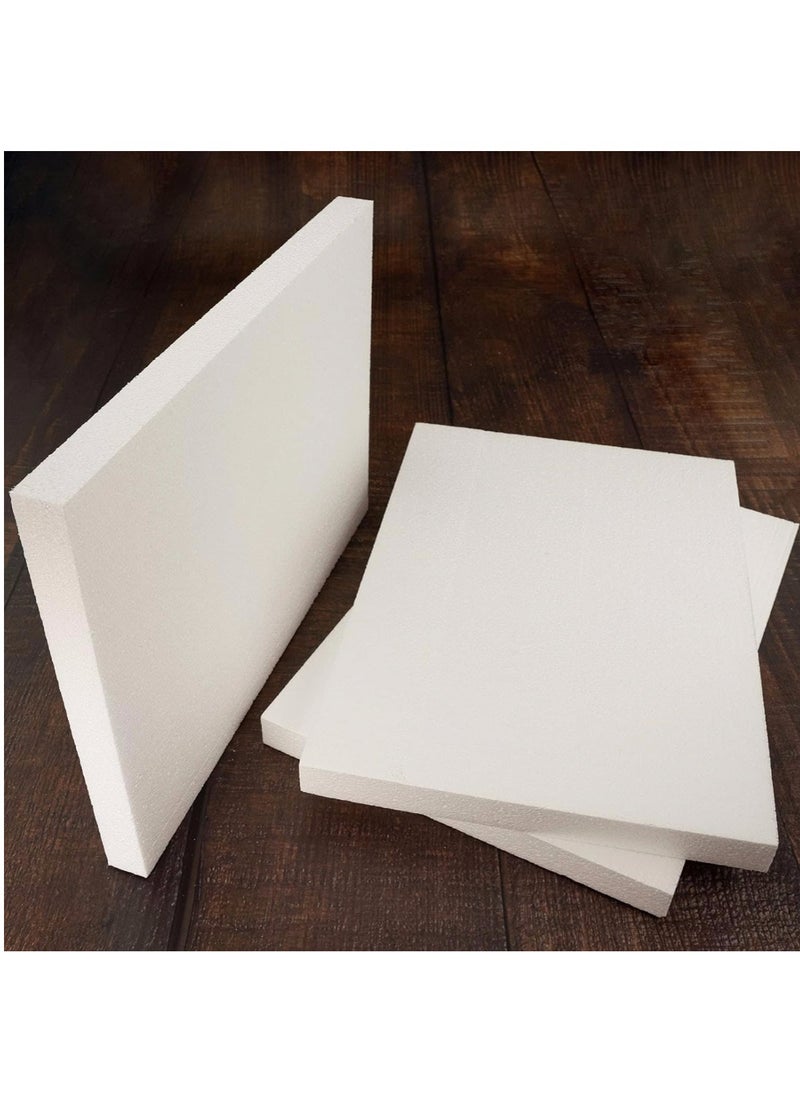 CRAFT MAGIC, A4 Craft Foam Blocks, Polystyrene Foam Brick, Rectangle Styrofoam Block, Craft Foam Board Sheets for Craft, Art Sculpting, Modeling, DIY School, Pack of 3