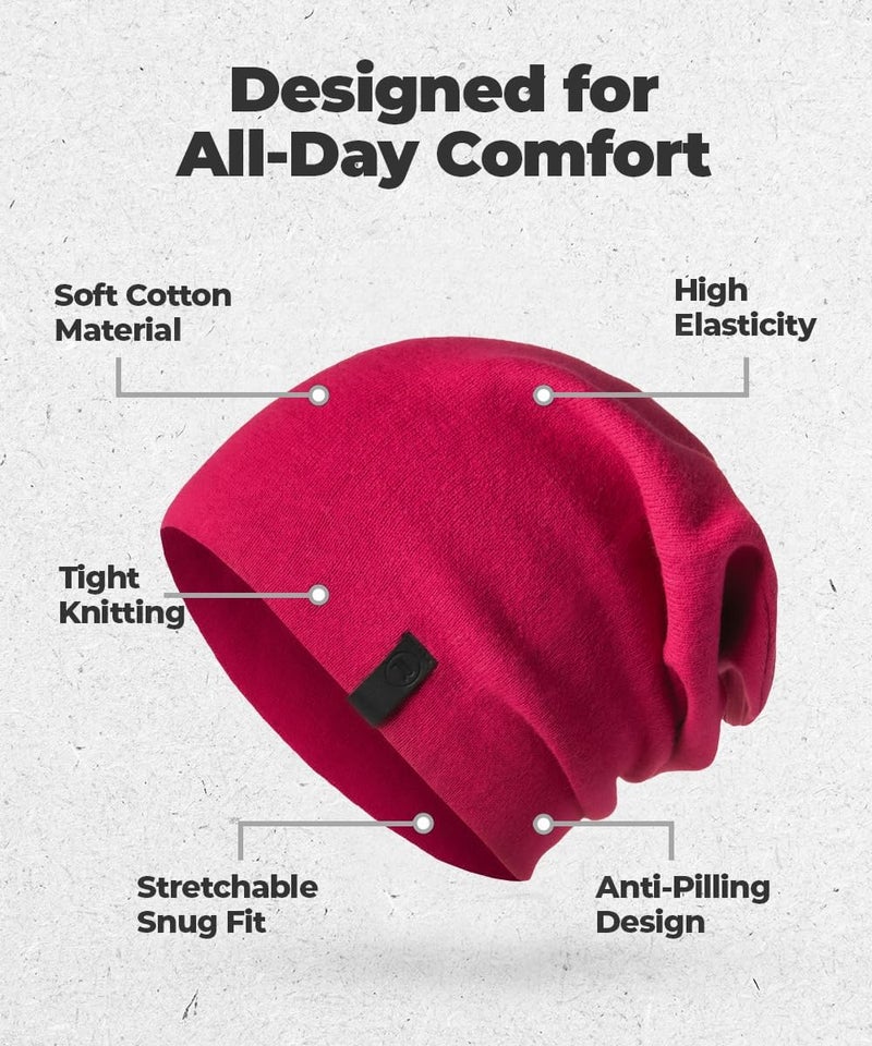 Revony Warm Slouchy Beanie Hat - Deliciously Soft Daily Beanie in Fine Knit - Image 4