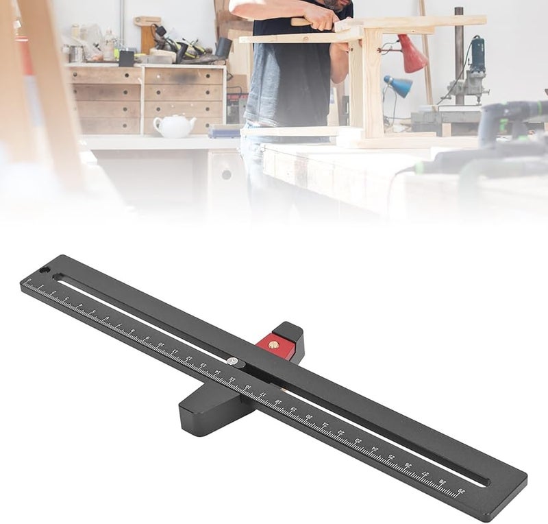 Aluminum Alloy Woodworking Scribing Compass Parallel Line Arc Drawing Ruler Tool - Image 3