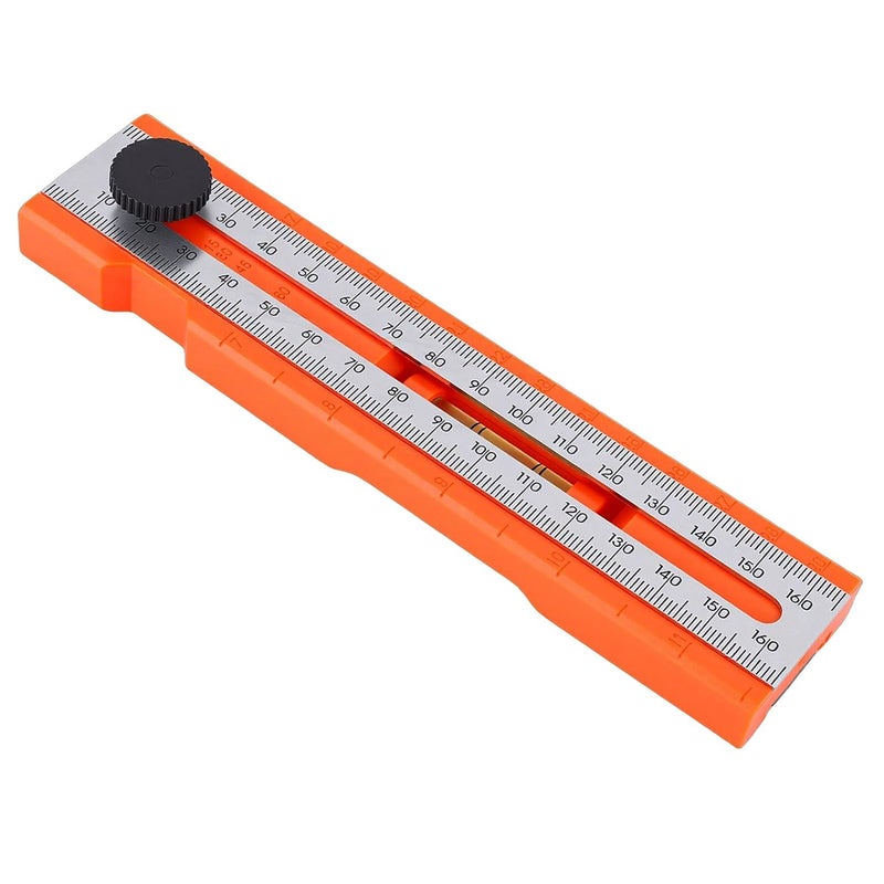 Naroote Foldable Depth Measuring Ruler, Adjustable Angle Marking Tool, Rotating Knob Ruler for Precise 15 30 45 60 90 Degree Measurements, Ideal for Woodworking Craft Projects - Image 1