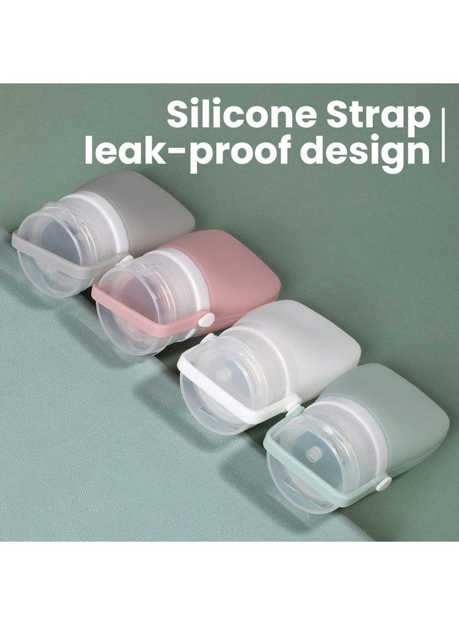 RONRONS 1oz Travel Bottles, Silicone Squeeze Sauce Salad Dressing Ketchup Condiment Bottles, Tsa Approved Leak Proof Containers for Toiletries Shampoo Conditioner Small (4 Pieces) - Image 3