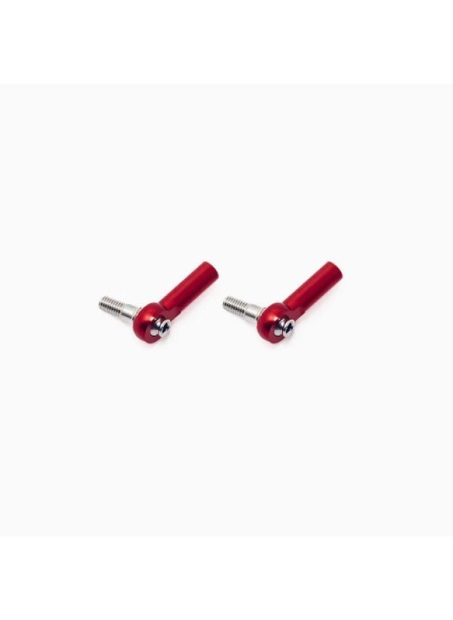 Generic - M3 Metal Ball Head Positioning Tie Rod 2mm Tie Rod Metal Ball Head Steering Gear Tie Rod M3 Teeth M2 Teeth-Color:Red Ball Head - Image 1