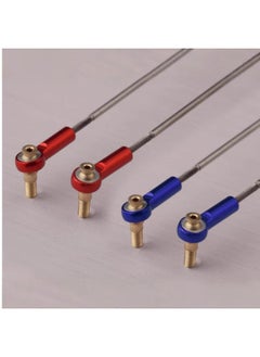 M3 Metal Ball Head Positioning Tie Rod 2mm Tie Rod Metal Ball Head Steering Gear Tie Rod M3 Teeth M2 Teeth-Color:Red Ball Head