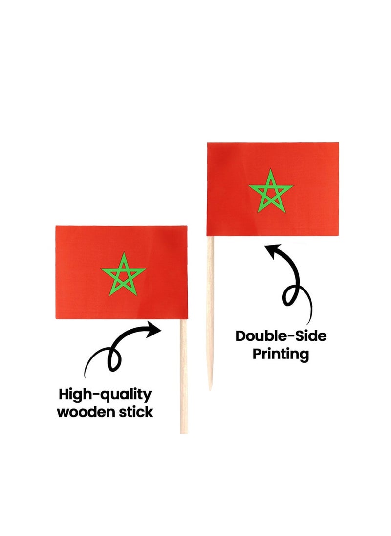 PRINTSHOP4ME Morocco Cupcake Toppers For Decorations–Toothpick Cupcake Toppers–Perfect For Celebrations,Parties And Events–Mini Stick Flags For Decorating Cupcakes,Cakes And Desserts  - Image 4