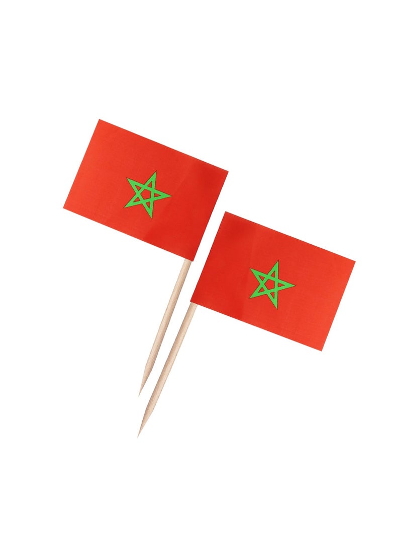 PRINTSHOP4ME Morocco Cupcake Toppers For Decorations–Toothpick Cupcake Toppers–Perfect For Celebrations,Parties And Events–Mini Stick Flags For Decorating Cupcakes,Cakes And Desserts  - Image 2