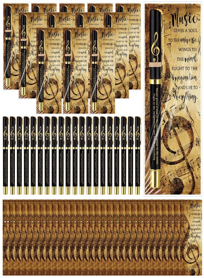 Trandraft 30 Sets Music Party Favors for Students Inspirational Pen with Bookmarks Awards for Choir Students Teacher Music Lover Classroom Musician Studio Club (Business) - Image 1