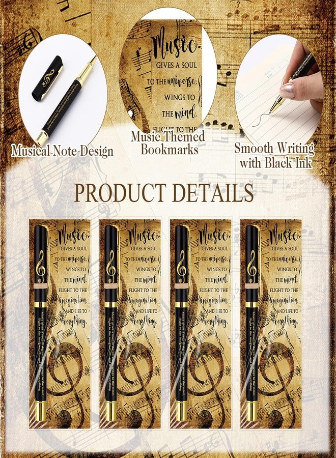 Trandraft 30 Sets Music Party Favors for Students Inspirational Pen with Bookmarks Awards for Choir Students Teacher Music Lover Classroom Musician Studio Club (Business) - Image 3