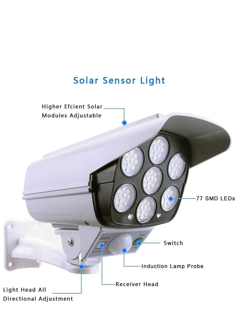 ELTRAZONE Solar Wall-mounted Light with Remote Control,Auto Infrared Motion ​Sensor Light，Simulation Surveillance CCTV Light，Roatable Angle Adjustable Wall Light for Outdoor Corridor Pathway Diwali Diya(2 Pack) - Image 5