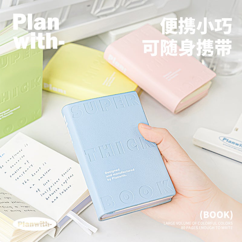 Planwith Friends Plan Thick Series Color Brick Book High Color Value Thickened Pu Imprinted Portable Pocket Notebook - Image 5