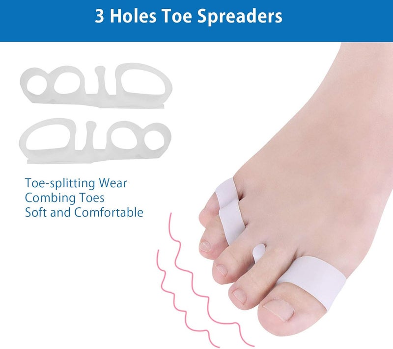 klarako 6 Pairs Toe Spreaders Toe Separator,Hallux Valgus Bunion Corrector, Bunion Correctors Toe Straighteners For Prevent Valgus, Toe Bending, Toe Overlap, Toe Extrusion - Image 2