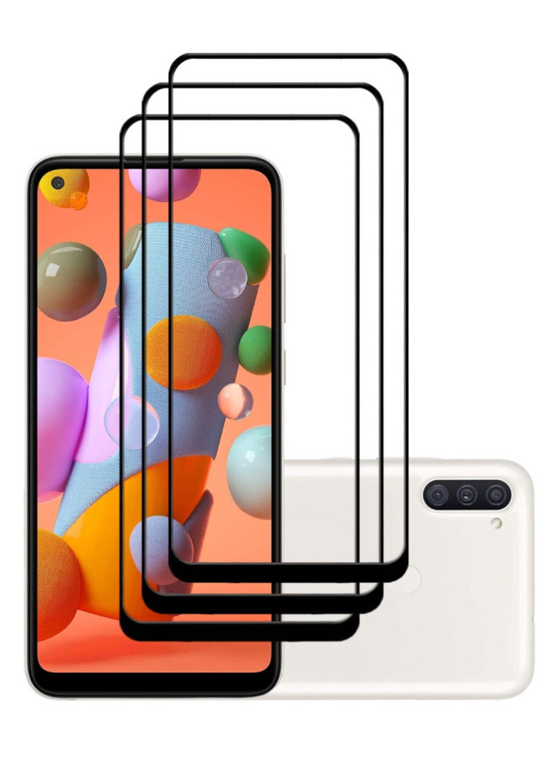 ACLIX 3 Pieces Antistatic ESD Dustproof Premium Quality High Definition Tempered Glass Screen Protector Designed For Samsung Galaxy A11 - Image 1