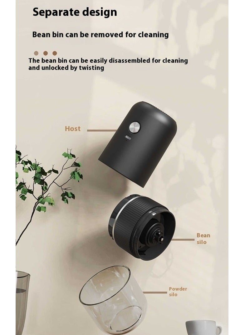 Portable Electric Coffee Grinder for Beans/Spices, Multi Grind Settings - Coarse to Fine, Rechargeable Coffee Bean Grinder Spice Grinder for Espresso Home Office Travel Camping White  - Image 3