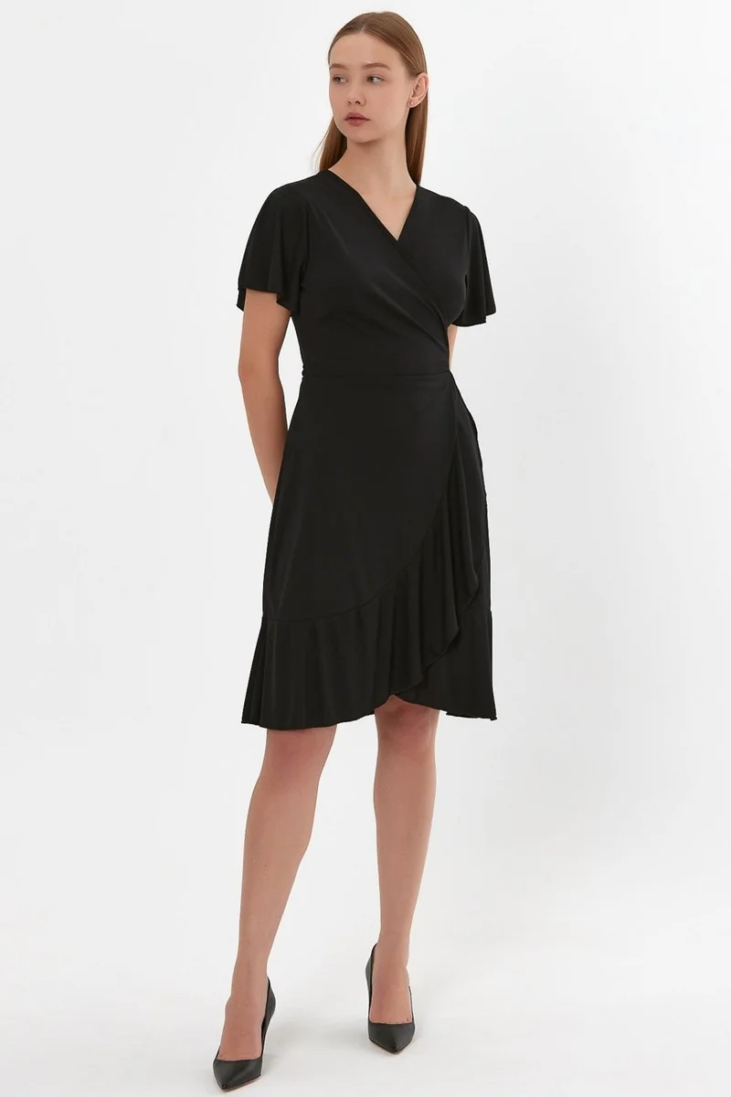الكسندر جاردي Ruffle-Trimmed Wrap Dress