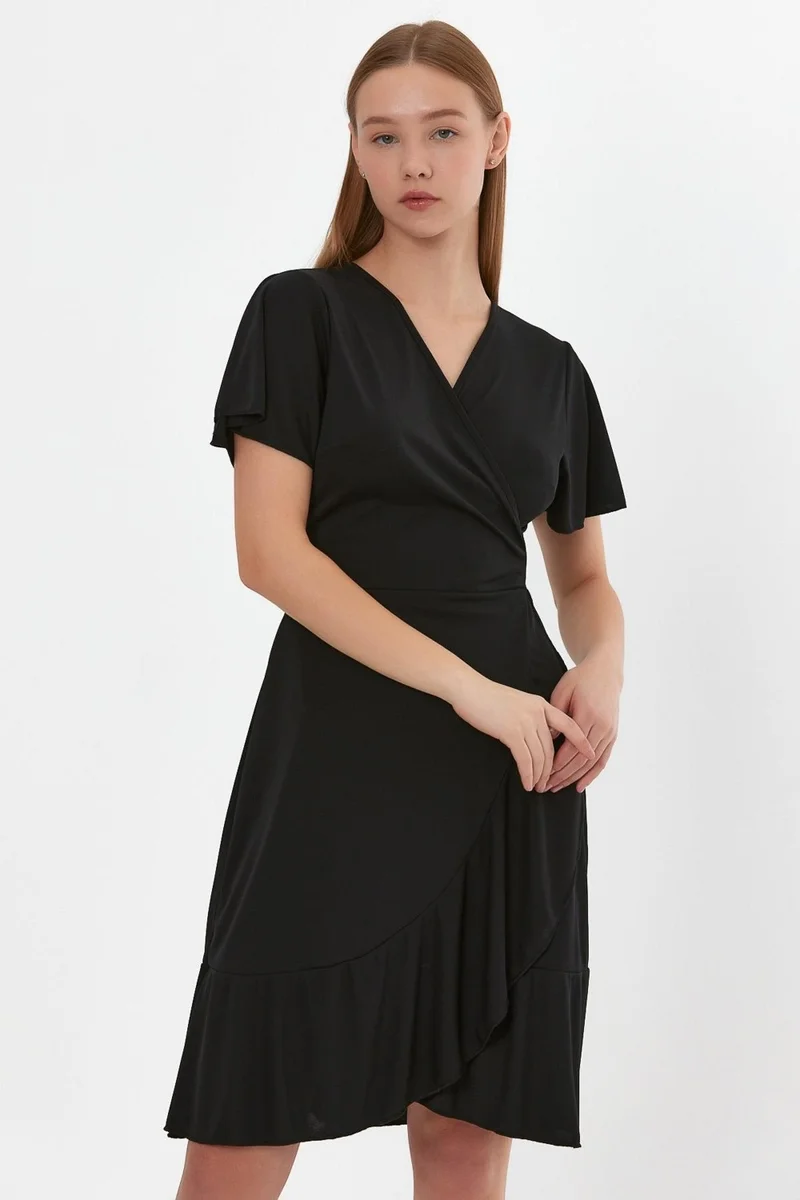 الكسندر جاردي Ruffle-Trimmed Wrap Dress