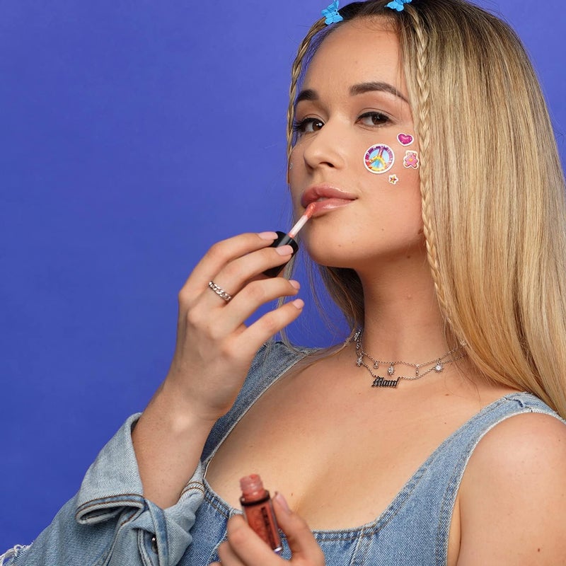 Palladio Hydrating Lip Oil Infused with Hyaluronic Acid, Non-Sticky Formula, Subtle shine with tinted sheer color, liquid lipstick, prevents chapped lips, Vegan & Cruelty-Free | 0.13 Oz. (NOT!) - Image 3