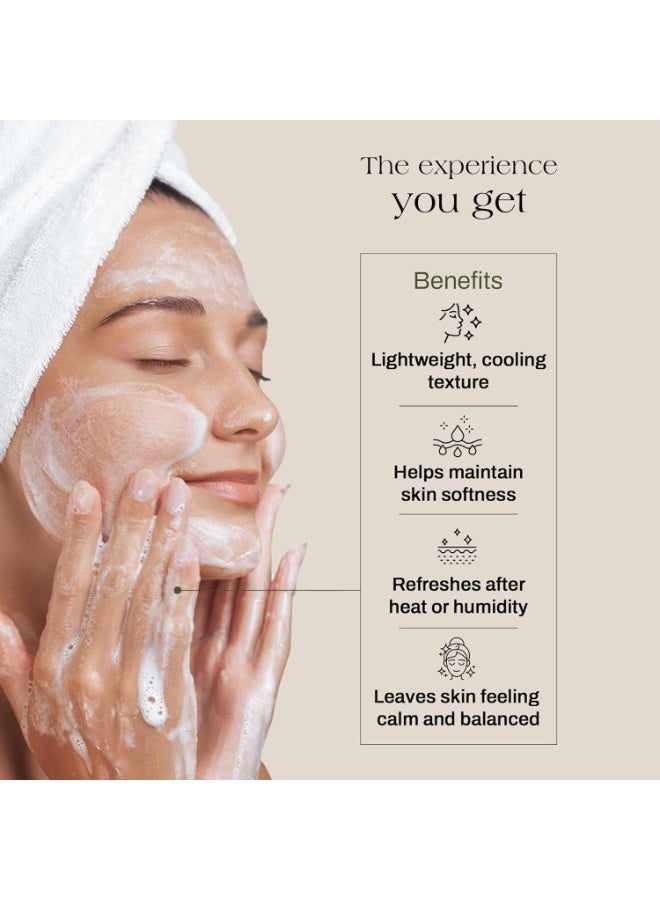 Ashpveda Calming & Cooling Face Cleanser with Aloe Vera & Cucumber | Gentle Hydrating Face Wash for All Skin Types | Soothing & Refreshing Daily Cleanser | 100ml - Image 4