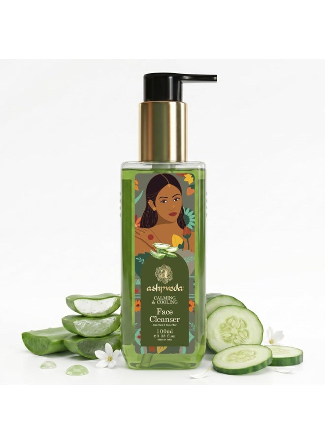 Ashpveda Calming & Cooling Face Cleanser with Aloe Vera & Cucumber | Gentle Hydrating Face Wash for All Skin Types | Soothing & Refreshing Daily Cleanser | 100ml - Image 3