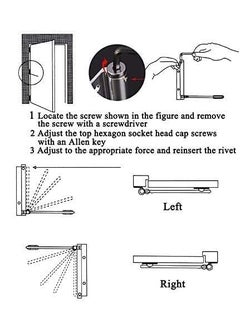 Drofail Drofail Door Load Door Closer Automatically Door Closer Adjustable Spring Automatically Adjustable Spring Steel  - Image 4