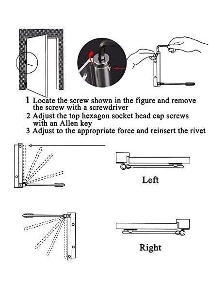 Drofail - Drofail Door Load Door Closer Automatically Door Closer Adjustable Spring Automatically Adjustable Spring Steel - Image 1