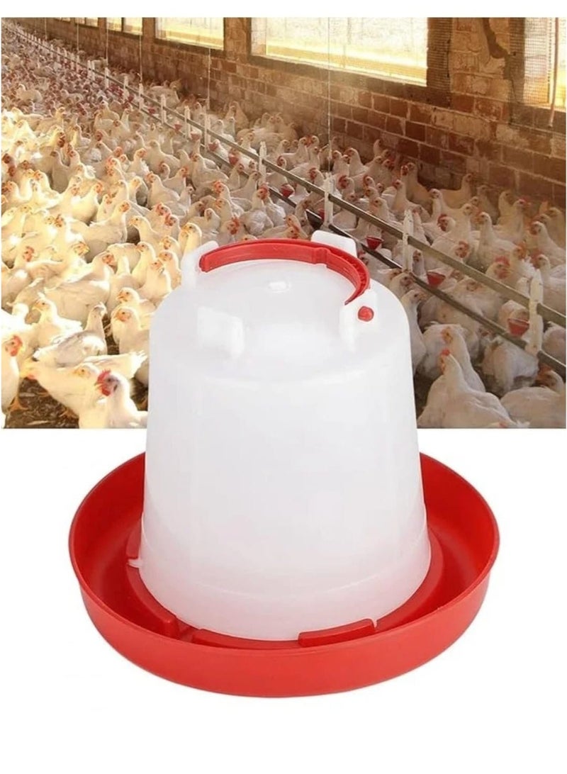A 14-liter plastic bird waterer, suitable for chickens and pigeons. Designed for outdoor use and resistant to sunlight and heat. - Image 3