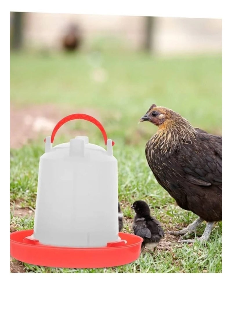 A 14-liter plastic bird waterer, suitable for chickens and pigeons. Designed for outdoor use and resistant to sunlight and heat. - Image 4