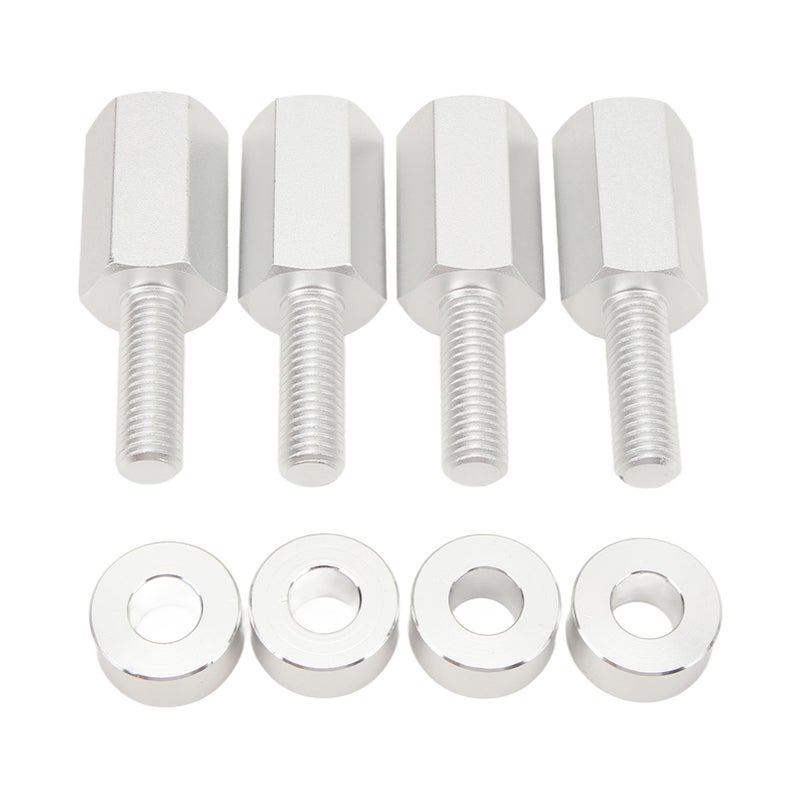 4PCS 1.5 Inch Seat Riser Easy To Install 1.5 to 2.0 Inches Seat Lift Mounts for Maverick X3 All Years Silver - Image 3