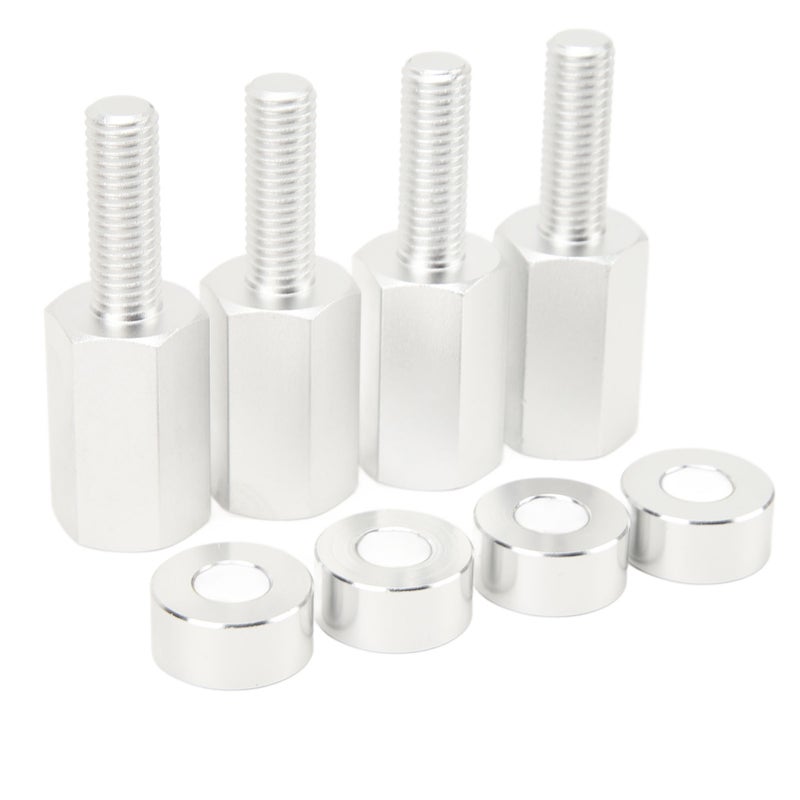 4PCS 1.5 Inch Seat Riser Easy To Install 1.5 to 2.0 Inches Seat Lift Mounts for Maverick X3 All Years Silver - Image 5