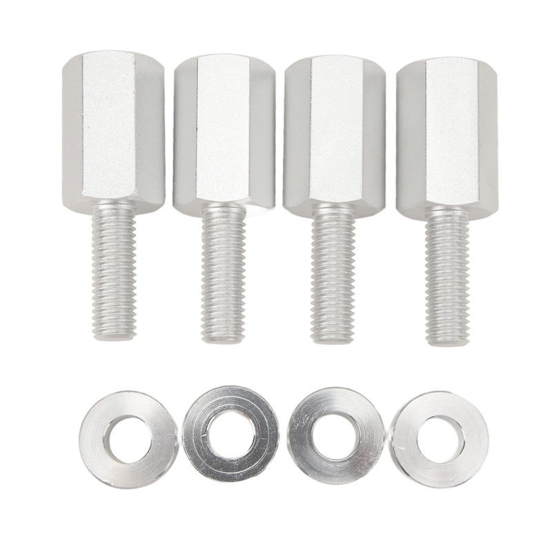 4PCS 1.5 Inch Seat Riser Easy To Install 1.5 to 2.0 Inches Seat Lift Mounts for Maverick X3 All Years Silver - Image 4