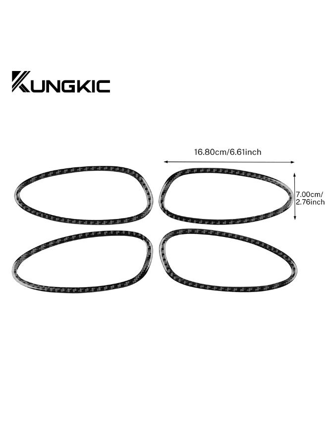 KUNGKIC Real Soft Carbon Fiber For Seat Leon MK2 SEAT Altea 2005 2006 2007 2008 2009 2010 2011 2012 Car Inner Door Handle Switch Sticker - Image 4